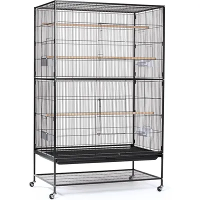 Pet Products Wrought Iron Flight Cage, X-Large, Hammertone Black