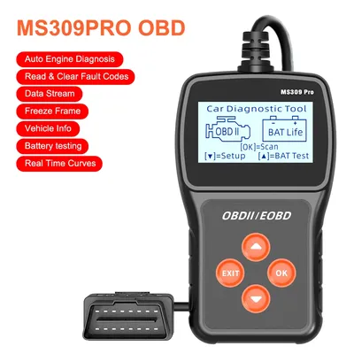 MS309PRO Live Data Code Reader Multi-language Check Engine System Battery Tester Car Diagnostic Tool