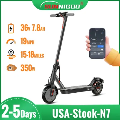 36v 350W Electric Scooter Adult 2 Wheel 8.5" Self-Balance Folding Kick Escooter For Travel Smart App