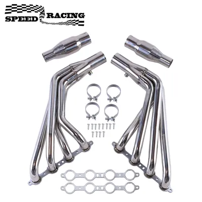 Long Tube Stainless Header Exhaust Manifold For 10-15 Chevy Camaro SS LS3 6.2 V8