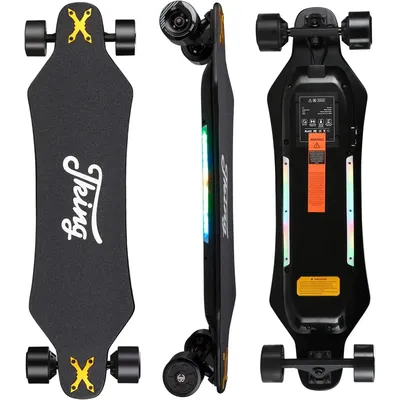 Skateboard Electric Longboard with Remote Control Electric Skateboard,900W Hub-Motor,26 MPH Top