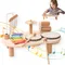 Baby Wooden Musical Instruments Toys Multifunctional Percussion Instruments Drum Eight Tone Piano