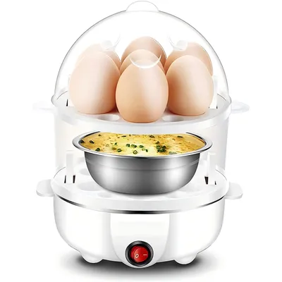 Egg Cooker - CACHOO Rapid Hard Boiled Egg Cooker with Measuring Cup, 14-Egg Capacity Egg Steamer