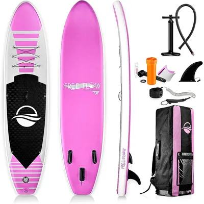 Inflatable Stand up Paddle Board - Non-Slip SUP with Paddle, Pump, Leash, and Complete Accessories