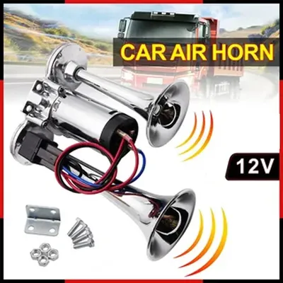 For Motorcycle Boat Truck Car Electric Horn 600dB Dual Trumpets Modification With Air Compressor and