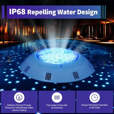 12V 45W Pool Light Underwater Color-Change LED Lights RGB IP68 with Remote (45W)