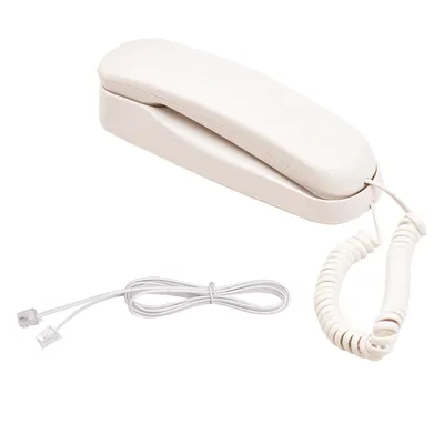 Mini Desktop Corded Landline Phone Fixed Telephone Wall Mountable Supports Mute/ Pause/Redial