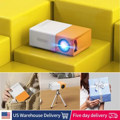 Ship From US Warehouse Projector 1080P Portable Outdoor Movie Projector, Compatible with