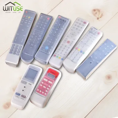 1pcs remote control cover silicone transparent tv remote control case air conditioning dust protect