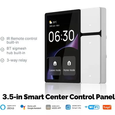 Tuya WiFi Smart Central Control 3.5'' Touch Interaction Panel Alexa Voice Control IR Remote New