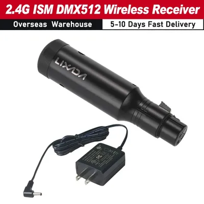 Lixada Rechargeable 2.4G ISM DMX512 Wireless 3 Pins Female Receiver for Stage PAR Light