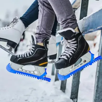 1 Pair Universal Ice Blade Protector Non-Slip Universal Ice Skate Blade Guards Wear-Resistant Ice