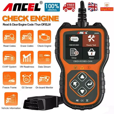 ANCEL AS200 Car OBD2 Scanner OBD2 Code Reader Check Engine Fault Data Stream Automotive Tools