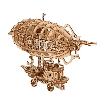 airship Model DIY 3D Wooden Puzzle Building Block Kits Assembly Toy Birthday Gift For Kids Adult