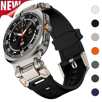 Rubber Strap for Samsung Galaxy Watch 7 Ultra 47mm Sports Silicone Band Bracelet for Galaxy Watch