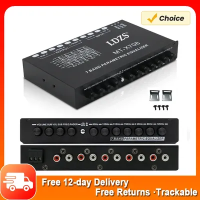 Professional 7 Band Car Equalizer Car Audio EQ Tuning Crossover Amplifier Parametric Equalizer Car