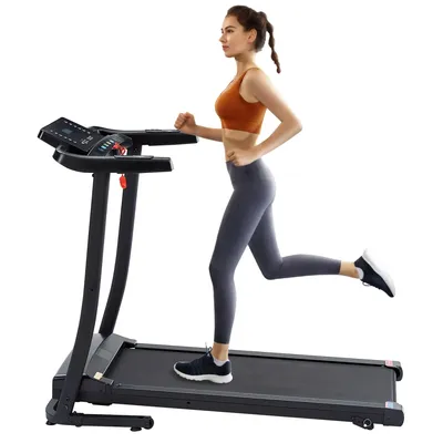 2.5 HP Folding Treadmill Easy To Move with 3-speed Incline Adjustment 12 Preset Programs Modes Heart