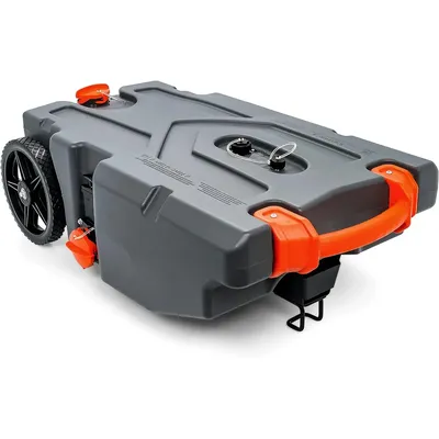 Camco Rhino 36-Gallon Camper / RV Portable Waste Tank - Features Large Heavy-Duty No-Flat Wheels & Built-In Gate Valve