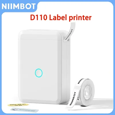 Niimbot D110 Mini Portable Thermal Printer Bluetooth Label Printer Adhesive Color Sticker Anti-Oil