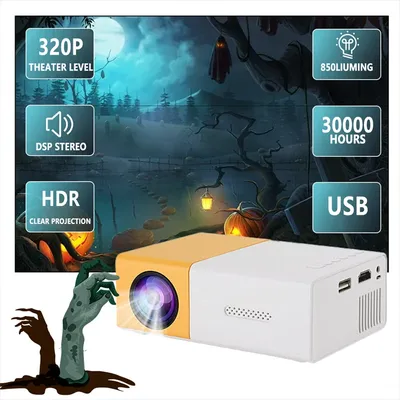 New Halloween Mini Led Projector Hdmi Usb Audio TF Christmas Gifts Home Theater Media Player Beamer Travel Portable HD Projector