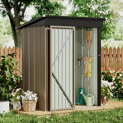 Shed Outdoor Storage Sheds Metal Garden Shed with Lockable Door Outside Waterproof Tool Sheds for