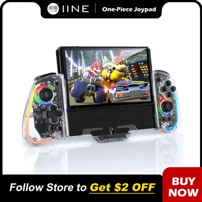 IINE Switch Handheld Controller One-Piece Joypad Controller with Hall Effect Joystick Macro Setting