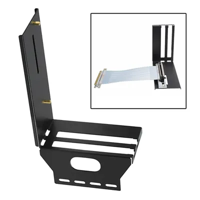 Black 16X Graphics Card Vertical Bracket Mount Holder Kickstand Kits