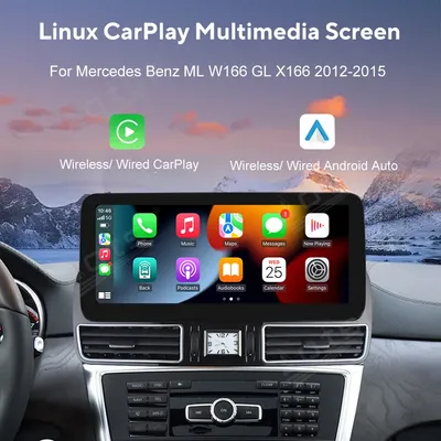 Linux Wireless Apple CarPlay Android Auto HiCar For Mercedes Benz ML W166 GL X166 2012~2015 Upgrade