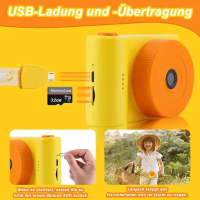 48MP 1080P Kids Camera, WiFi Digital Camera Kids with 3 Inch Touchable Screen e 32GB TF Card, Dual