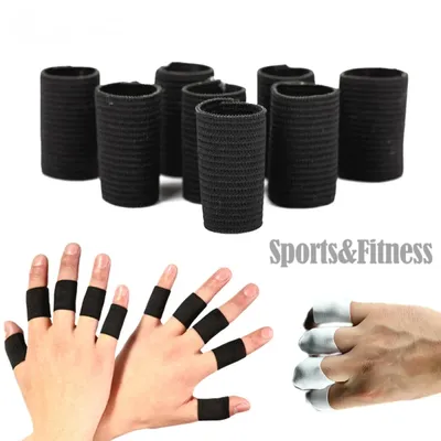 10Pcs Stretchy Sports Finger Sleeves Arthritis Support Finger Guard Outdoor Basketball Volleyball