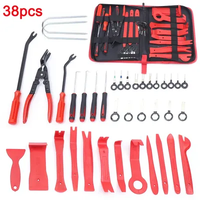 38pcs Car Dashboard Handheld Disassembly Radio Body Door Panel Pry Dashboard Kit Clip Car Trim