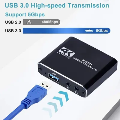 4K HDMI-Compatible Game Capture Card 1080P 60Hz USB3.0 High-Definition Game Capture Device for Live