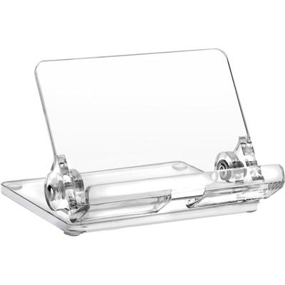 Kantek Acrylic Mobile Phone Stand - Portrait, Landscape - Acrylic - Clear - Adjustable Angle, Foldable, Non-skid Feet (KTKATS600) Each SmartPhone Hold