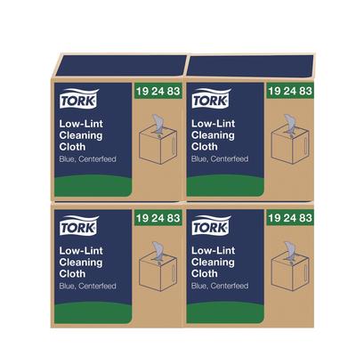 Tork Low-Lint Cleaning Cloths, 1-Ply, 15 x 15, Blue, 240 Sheets, 4 Boxes/Carton (TRK192483) Case of 4 Tork® Cleaning Cloths & Wipes
