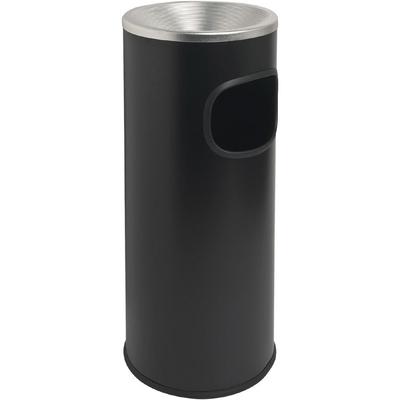 Genuine Joe Ashtray Receptacle, Fire-Safe, 3 Gal., Aluminum/Black (GJO58884) Each Waste Receptacle