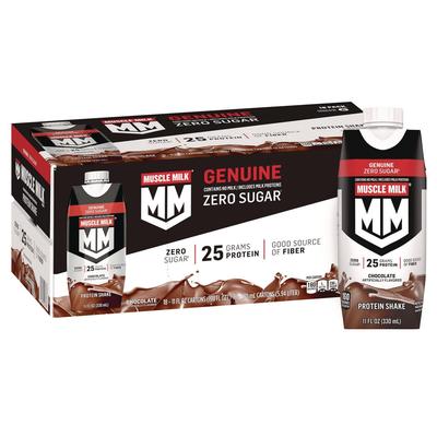 MUSCLE MILK PROTEIN Genuine Chocolate Protein Shake, 11 oz Carton, 18/Carton (GRR22002378) Case of 18 MUSCLE MILK PROTEINTM Cocoa