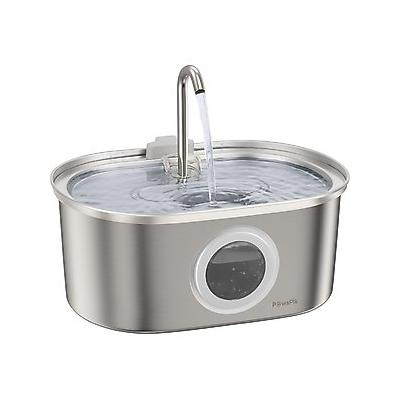 PawsPik SS-01 Stainless Steel Cat Fountain, 108.2-oz