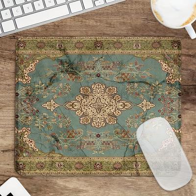 TEMU Seorsok Bohemian Vintage Mouse Pad, Aesthetic Waterproof Ethnic Design, Non-slip Rubber Base, Personalized Computer Mat For Office & Home, 9.5x7.9 Inches