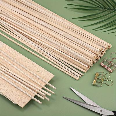 TEMU 45pcs Balsa Wood Sticks & Pieces Set, Diy Craft Model Building Material, Wooden Crafts Construction, Easy To Cut, Art Supplies For Model Making & Hobby Cultivation, Other (model Assembly & Collection)