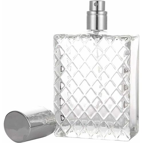 100 ml nachfüllbarer Parfümzerstäuber, 100 ml quadratische Glasparfümflaschengitter, tragbar,