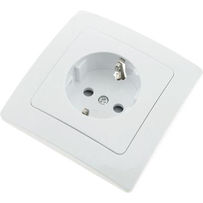 Steckdose Unterputz mit Rahmen 80x80mm Serie Lille weiss - Bematik Image