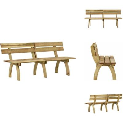 Vidaxl - Gartenbank 220 cm Kiefernholz Imprägniert - Gartenbank - Holzmöbel - Outdoor Möbel Image