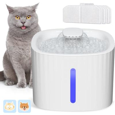 Trinkbrunnen für Katzen und Hunde, 3 l, leiser Katzenwasserspender mit LED-Wasserstandsfenster, 3