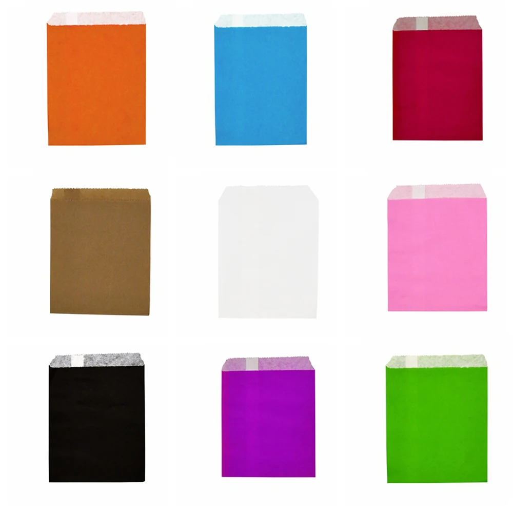 5-30 pezzi sacchetti di carta Kraft colorati, sacchetti per bomboniere, sacchetti per dolcetti, confezioni regalo, sacchetti per prodotti da forno, sacchetto di carta decorativo per feste 13*18cm