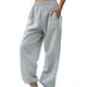 2023 pantaloni Casual da donna abbigliamento da palestra pantaloni da jogging da pista larghi grigi sudore da corsa pantaloni larghi sportivi gamba larga Streetwear oversize