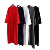 Frauen elegante lässige Langarm Frühling und Herbst Kleid Vintage lange Maxi Winter Baumwolle Leinen Kleid plus Größe Vestidos M-7XL