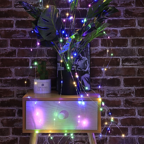 Solar Power Reben Zweig LED Outdoor-Lichterketten-Set 2m x 5 Zweig 100led Outdoor wasserdichten Garten Zaun Baum LED flexible Schnur Fee Zweig Licht Hof Girlande Terrasse Garten Dekoration Beleuchtung Image