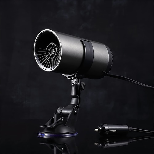 12 V/24 V Auto-Heizlüfter, Auto-Heizlüfter, 2-in-1, Auto-Defogger, Defroster, Schnellheizung, elektrischer Auto-Heizlüfter mit Halterung, tragbarer Mini-Antibeschlag-Stecker für Zigarettenanzünder Image