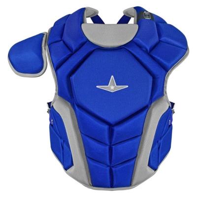 All Star Top Star NOCSAE Certified Baseball Catcher's Chest Protector - Ages 9-12 Royal