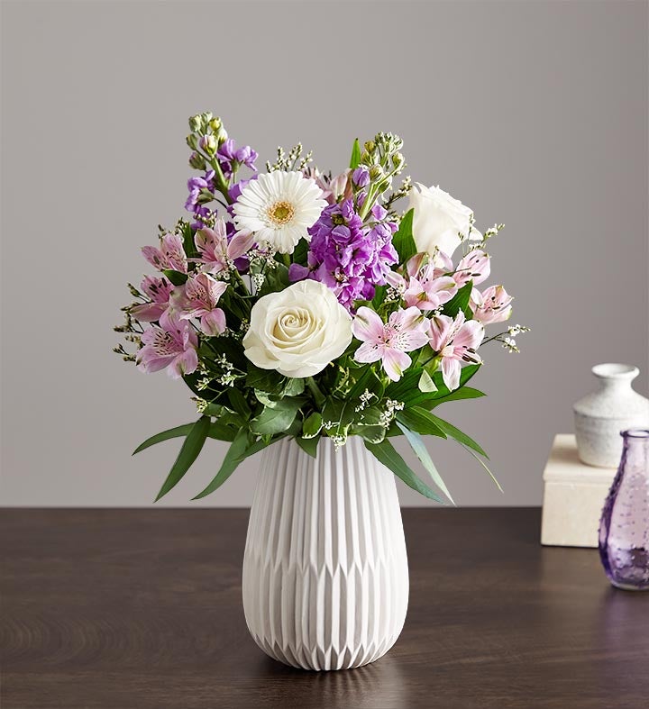 1-800-Flowers Flower Delivery Treasured Memories Lavender & White Small